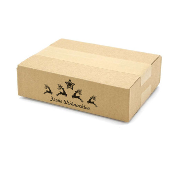 200x150x50 mm einwellige Kartons mit Weihnachtsmotiv