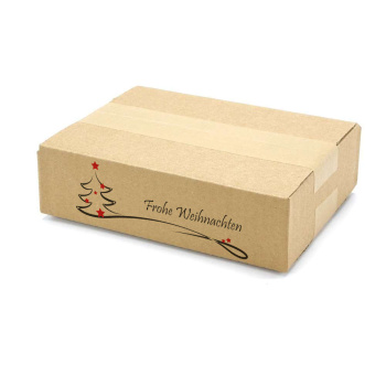 200x150x50 mm einwellige Kartons mit Weihnachtsmotiv