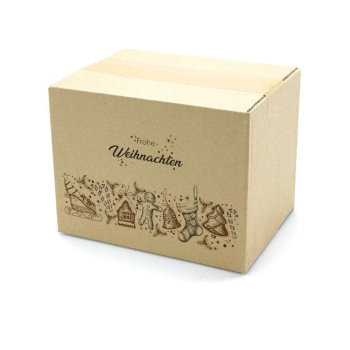 200x150x150 mm einwellige Kartons mit Weihnachtsmotiv