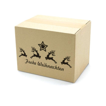 200x150x150 mm einwellige Kartons mit Weihnachtsmotiv