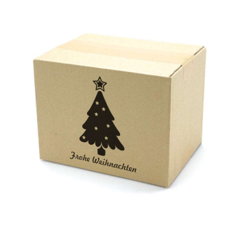 200x150x150 mm einwellige Kartons mit Weihnachtsmotiv