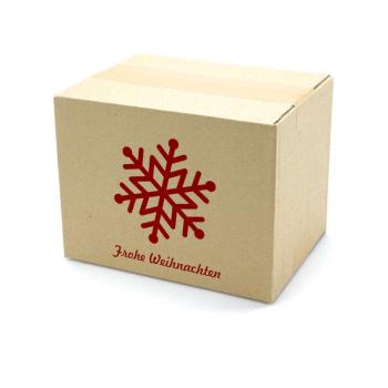 200x150x150 mm einwellige Kartons mit Weihnachtsmotiv