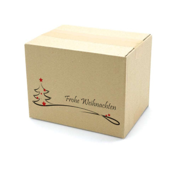 200x150x150 mm einwellige Kartons mit Weihnachtsmotiv