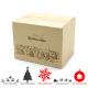 200x150x150 mm einwellige Kartons mit Weihnachtsmotiv