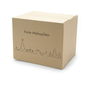 250x200x200 mm einwellige Kartons mit Weihnachtsmotiv