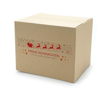 250x200x200 mm einwellige Kartons mit Weihnachtsmotiv
