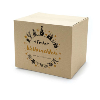 250x200x200 mm einwellige Kartons mit Weihnachtsmotiv