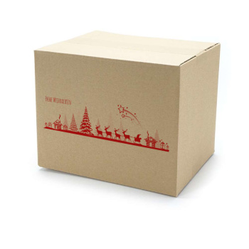 250x200x200 mm einwellige Kartons mit Weihnachtsmotiv