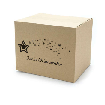 250x200x200 mm einwellige Kartons mit Weihnachtsmotiv