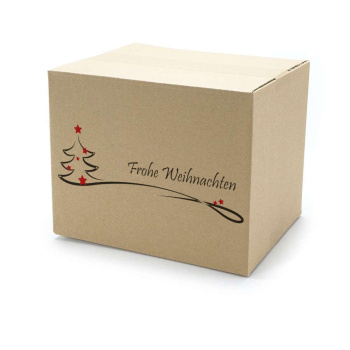 250x200x200 mm einwellige Kartons mit Weihnachtsmotiv