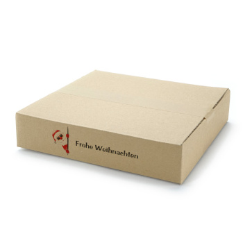 293x293x59 mm einwellige Kartons mit Weihnachtsmotiv