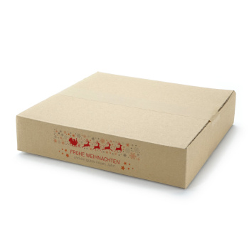 293x293x59 mm einwellige Kartons mit Weihnachtsmotiv