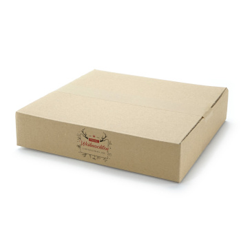 293x293x59 mm einwellige Kartons mit Weihnachtsmotiv