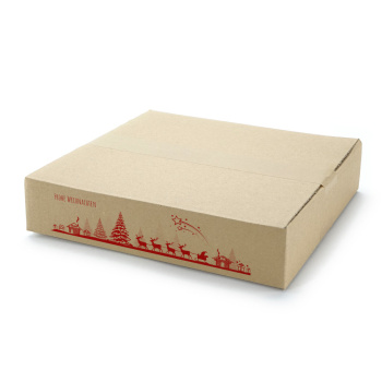 293x293x59 mm einwellige Kartons mit Weihnachtsmotiv
