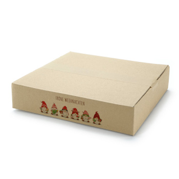 293x293x59 mm einwellige Kartons mit Weihnachtsmotiv