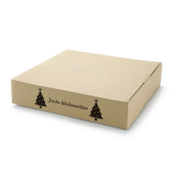 293x293x59 mm einwellige Kartons mit Weihnachtsmotiv
