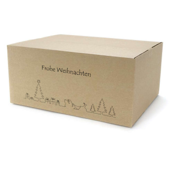 450x350x200 mm einwellige Kartons mit Weihnachtsmotiv