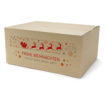 450x350x200 mm einwellige Kartons mit Weihnachtsmotiv