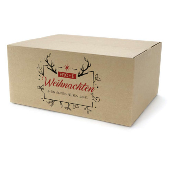 450x350x200 mm einwellige Kartons mit Weihnachtsmotiv