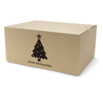 450x350x200 mm einwellige Kartons mit Weihnachtsmotiv