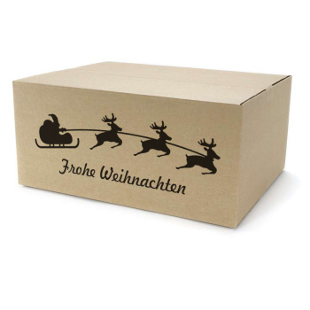 450x350x200 mm einwellige Kartons mit Weihnachtsmotiv