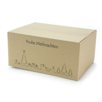 300x215x140 mm einwellige Kartons mit Weihnachtsmotiv
