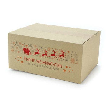 300x215x140 mm einwellige Kartons mit Weihnachtsmotiv