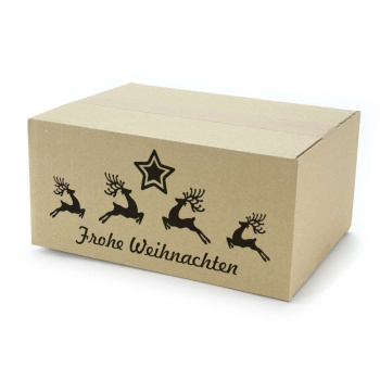 300x215x140 mm einwellige Kartons mit Weihnachtsmotiv