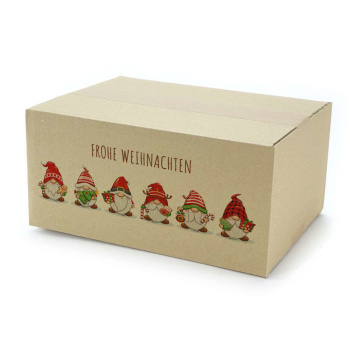 300x215x140 mm einwellige Kartons mit Weihnachtsmotiv