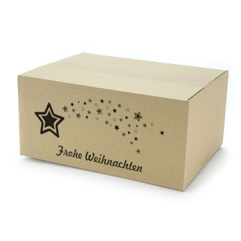 300x215x140 mm einwellige Kartons mit Weihnachtsmotiv