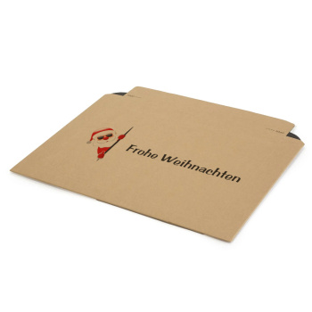 360x250x0-52 mm Versandtasche aus Wellpappe B4 quer mit Weihnachtsmotiv