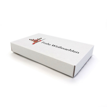220x140x30 mm Maxibrief Karton, weiß mit Weihnachtsmotiv