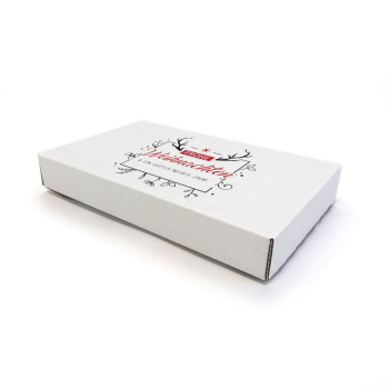 220x140x30 mm Maxibrief Karton, weiß mit Weihnachtsmotiv