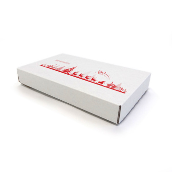 220x140x30 mm Maxibrief Karton, weiß mit Weihnachtsmotiv