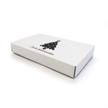 220x140x30 mm Maxibrief Karton, weiß mit Weihnachtsmotiv