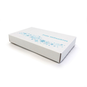 220x140x30 mm Maxibrief Karton, weiß mit Weihnachtsmotiv