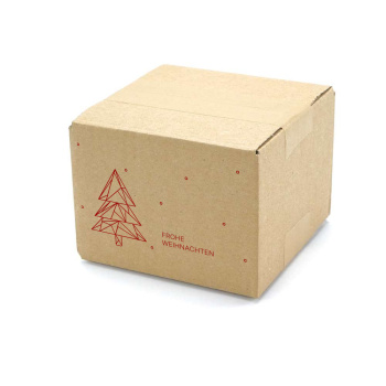 140x140x100 mm einwellige Kartons mit Weihnachtsmotiv
