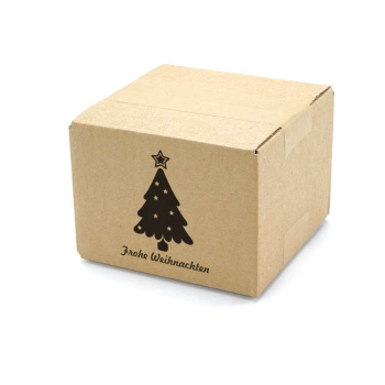 140x140x100 mm einwellige Kartons mit Weihnachtsmotiv