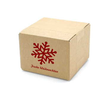 140x140x100 mm einwellige Kartons mit Weihnachtsmotiv