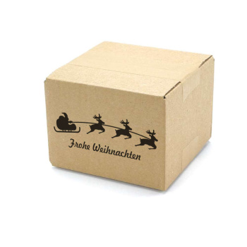 140x140x100 mm einwellige Kartons mit Weihnachtsmotiv