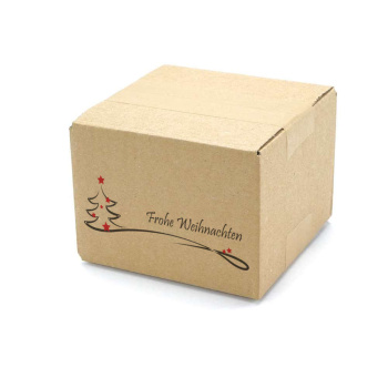 140x140x100 mm einwellige Kartons mit Weihnachtsmotiv