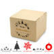 140x140x100 mm einwellige Kartons mit Weihnachtsmotiv