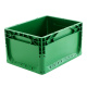 Euroboxen 400x300x220 mm grün geschlossen, Handgriffe geschlossen