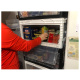 Euroboxen 600x400x320 mm blau geschlossen mit Frontklappe, Handgriffe offen