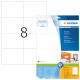 HERMA Etiketten Premium A4, weiß 105x74 mm Papier matt 80 St.