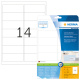 HERMA Adressetiketten Premium A4, weiß 99,1x38,1 mm Papier matt 350 St.