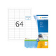 HERMA Etiketten Premium A4, weiß 48,3x16,9 mm Papier matt 6400 St.