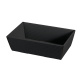 330x190x110 mm Präsentkorb viereckig Welle Schwarz mittel