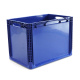 Euroboxen 600x400x440 mm blau geschlossen, Handgriffe offen