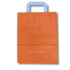 250 Papiertragetaschen mit Griff 180x80x220 mm orange